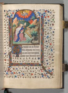 Stundenbuch Gebrauch von Paris: Fol. 77r, David, ca. 1420 von The Bedford Master