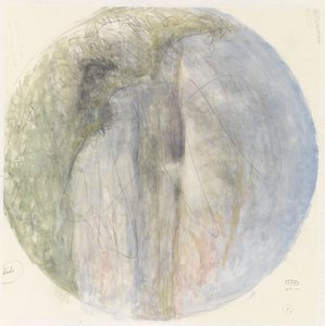 Entwurf für die Keramikdekoration auf einer Schale mit Landschaft von Theo Colenbrander