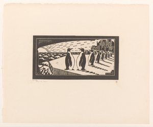 Kaiserpinguin bei einer Audienz