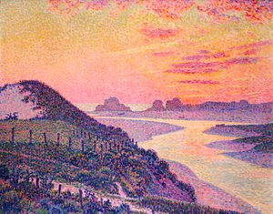 Sonnenuntergang in Ambleteuse, Pas-de-Calais, 1899