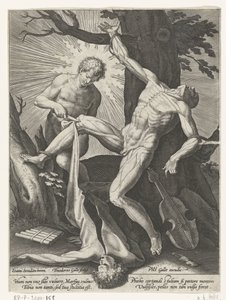 Apollo häutet Marsyas von Theodoor Galle