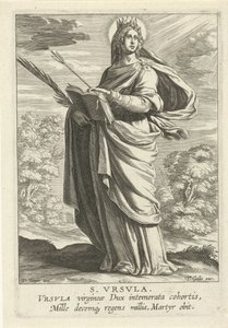 Heilige Ursula (Serie: Weibliche Heilige, Speculum Illustratum Virginum) von Theodoor Galle