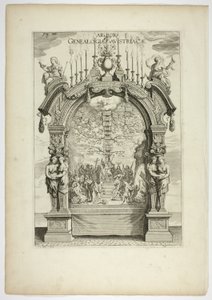Stammbaum der österreichischen Königsfamilie, Tafel 32 aus Casperius Gevartius, Pompa Introitus Honori Serenissimi Principis Ferdinandi von Theodoor van Thulden