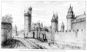 Eingang zum Louvre im 14. Jahrhundert, 1885