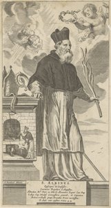 Hl. Albinus von Angers von Theodor Matham