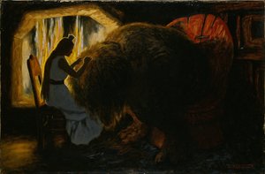 Die Prinzessin, die dem Troll Läuse entfernt von Theodor Kittelsen