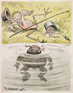 Der Himmel soll mein Zeuge sein, dass ich nicht wusste, dass du derjenige warst, der meinen Haken gebissen hat von Theodor Kittelsen
