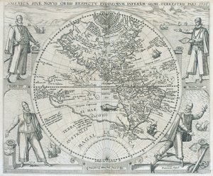 Eine Karte der Amerikas, 1590-1601