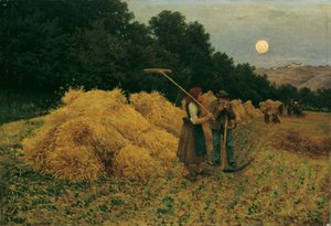 Mondaufgang nach der Ernte I von Theodor von Hormann