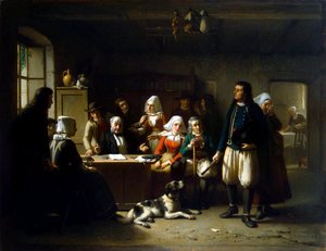 Nach der Öffnung des Testaments, 1869 von Theodore Bernard de Heuvel