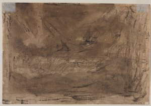 Kompositionsstudie möglicherweise für Poussins Sintflut verso, ca. 1816