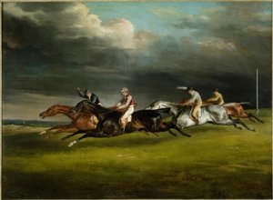 Pferderennen (Das Derby von 1821 in Epsom)