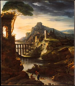 Abend: Landschaft mit einem Aquädukt von Theodore Gericault