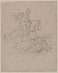 Sankt Georg und der Drache, 1816–17 von Theodore Gericault