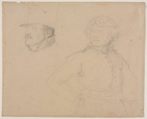 Studie von zwei Soldaten, 1818-1819 von Theodore Gericault
