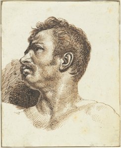 Kopf eines Mannes [recto] von Theodore Gericault
