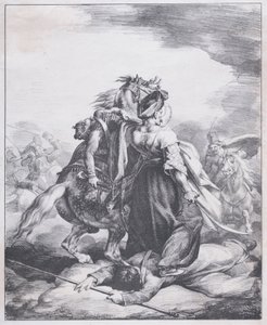 Mamluke verteidigt einen verwundeten Trompeter von Theodore Gericault