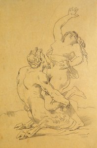 Nymphe und Satyr