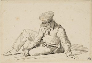 Junge, der auf der Straße zeichnet von Theodore Gericault