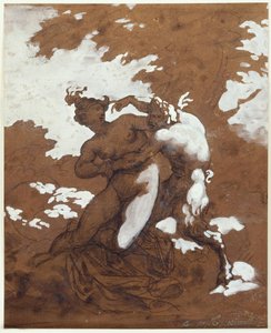 Satyr und Nymphe von Theodore Gericault