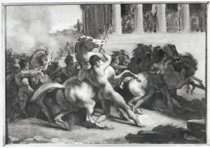 Studie für das Rennen der Barbarischen Pferde