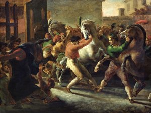 Studie für das Rennen der Barbarischen Pferde, 1817