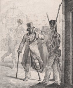 Der Schweizer Wachposten im Louvre, 1819 von Theodore Gericault
