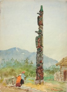 Der Raben-Totempfahl, ca. 1880-1914