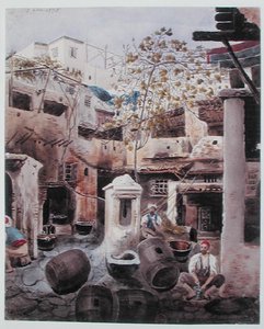 Eine Färberei, Rue du Divan, Algier, ca. 1835