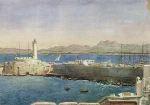 Der Hafen und die Mole von Algier, um 1830