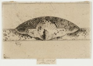 Jupiter und Alkmene Medaillon, Skizze für die Dekoration eines Rahmens