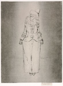 Pierrot en Pied, Porträt von Lady A. C., 1888