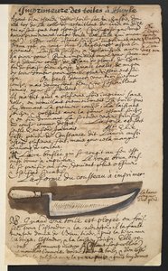 Grundierungsmesser (Illustration) von Theodore Turquet de Mayerne