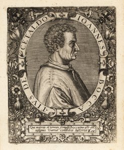 Giovanni Boccaccio, italienischer Schriftsteller von Theodore de Bry