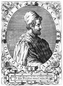 Lucas Gaurico, italienischer Astronom, Astrologe und Mathematiker, 16. Jahrhundert von Theodore de Bry