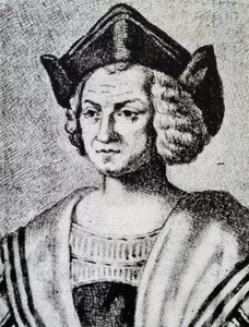 Porträt von Christoph Kolumbus (1451-1506) von Theodore de Bry