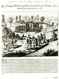 Ralph Hamor besucht Powhatan, 1619
