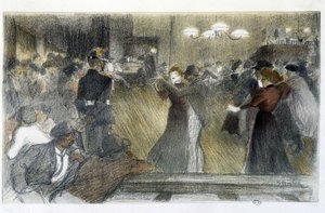 Ball - Zeichnung von Steinlen von Théophile Alexandre Steinlen