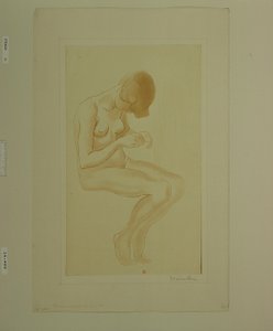 [Frau, die sich die Nägel macht (6. großer Akt)]
