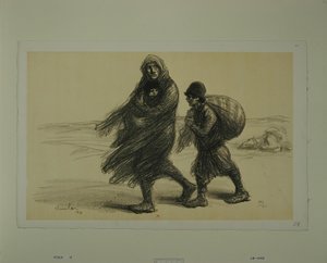 [Der serbische Exodus] von Théophile Alexandre Steinlen