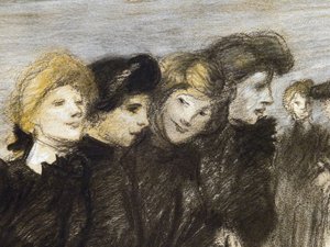 Der Ausgang der Näherinnen (Detail)