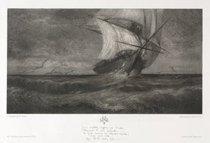 Das Phantomschiff oder Auf den Wellen, 1872 von Theophile Narcisse Chauvel