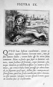 Prophezeiungsfigur IX aus Prognosticatio Eximii Doctoris Paracelsi, 1536 von Theophrastus Bombastus von Hohenheim Paracelsus