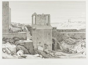 Die Akropolis von Athen von Théodore Caruelle d