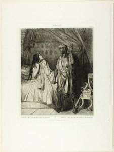Hast du heute Abend gebetet, Desdemona?, Platte zwölf aus Othello von Théodore Chassériau
