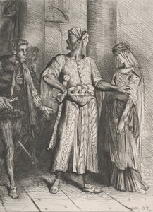 Ehrlicher Iago, meine Desdemona muss ich dir überlassen: Platte 4 aus Othello von Théodore Chassériau