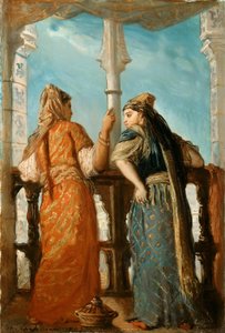 Jüdische Frauen auf dem Balkon, Algier, 1849 von Théodore Chassériau