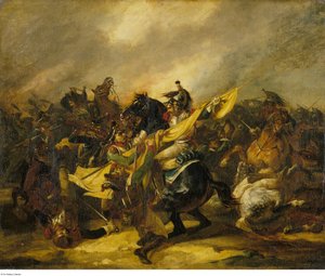 Géricault - Ein Angriff der Kürassiere, ca. 1822 - ca. 1823 von Theodore Gericault