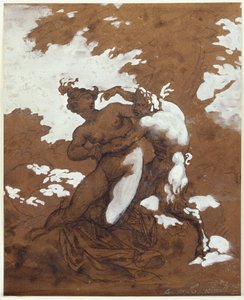 Satyr und Nymphe von Theodore Gericault