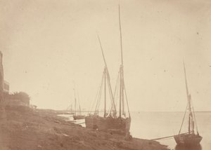 Segelboote am Ufer des Nils